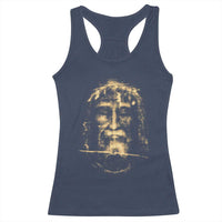 Shroud Of Turin Jesus Racerback Tank Top Jesus Christ Face Religious Catholic Christian Faith