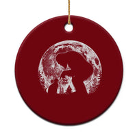 Fun Hand Boop Nose Bigfoot Cat Ceramic Ornament Sasquatch Full Moon