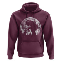 Fun Hand Boop Nose Bigfoot Cat Hoodie Sasquatch Full Moon