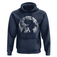 Fun Hand Boop Nose Bigfoot Cat Hoodie Sasquatch Full Moon