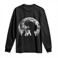 Fun Hand Boop Nose Bigfoot Cat Long Sleeve Shirt Sasquatch Full Moon