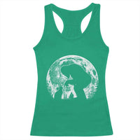 Fun Hand Boop Nose Bigfoot Cat Racerback Tank Top Sasquatch Full Moon