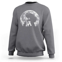 Fun Hand Boop Nose Bigfoot Cat Sweatshirt Sasquatch Full Moon