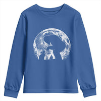 Fun Hand Boop Nose Bigfoot Cat Youth Sweatshirt Sasquatch Full Moon