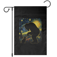 Fun Hand Boop Nose Bigfoot Cat Garden Flag Sasquatch Starry Night Van Gogh