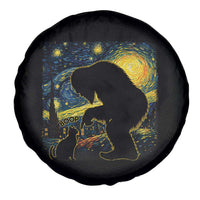 Fun Hand Boop Nose Bigfoot Cat Spare Tire Cover Sasquatch Starry Night Van Gogh