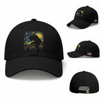 Fun Hand Boop Nose Bigfoot Cat Baseball Cap Sasquatch Starry Night Van Gogh