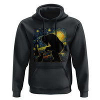 Fun Hand Boop Nose Bigfoot Cat Hoodie Sasquatch Starry Night Van Gogh