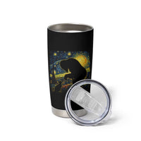 Fun Hand Boop Nose Bigfoot Cat Tumbler Cup Sasquatch Starry Night Van Gogh
