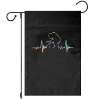 Fun Hand Boop Nose Bigfoot Cat Garden Flag Heartbeat Sasquatch Cat Lover Animal Silhouette
