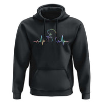 Fun Hand Boop Nose Bigfoot Cat Hoodie Heartbeat Sasquatch Cat Lover Animal Silhouette