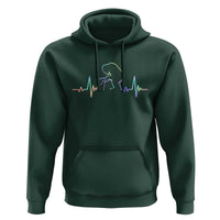 Fun Hand Boop Nose Bigfoot Cat Hoodie Heartbeat Sasquatch Cat Lover Animal Silhouette