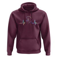 Fun Hand Boop Nose Bigfoot Cat Hoodie Heartbeat Sasquatch Cat Lover Animal Silhouette