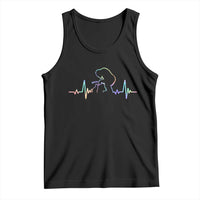 Fun Hand Boop Nose Bigfoot Cat Tank Top Heartbeat Sasquatch Cat Lover Animal Silhouette
