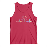 Fun Hand Boop Nose Bigfoot Cat Tank Top Heartbeat Sasquatch Cat Lover Animal Silhouette