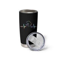 Fun Hand Boop Nose Bigfoot Cat Tumbler Cup Heartbeat Sasquatch Cat Lover Animal Silhouette