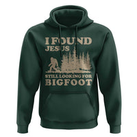 Retro I Found Jesus Still Looking Bigfoot Hoodie Vintage Sasquatch Believer Funny Christian Humor