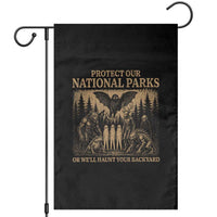 Funny Mothman Protect Our National Parks Garden Flag Ghost Wendigo Skull Cryptid Weirdcore Folk Horror