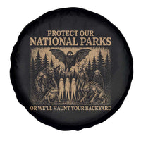 Funny Mothman Protect Our National Parks Spare Tire Cover Ghost Wendigo Skull Cryptid Weirdcore Folk Horror