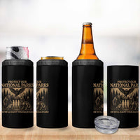 Funny Mothman Protect Our National Parks 4 in 1 Can Cooler Tumbler Ghost Wendigo Skull Cryptid Weirdcore Folk Horror