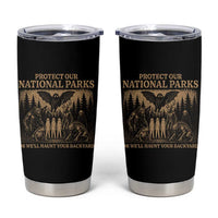 Funny Mothman Protect Our National Parks Tumbler Cup Ghost Wendigo Skull Cryptid Weirdcore Folk Horror