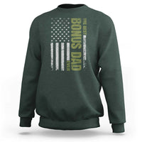 Bonus Dad Sweatshirt American Flag Best Bonus Dad Ever Fathers Day
