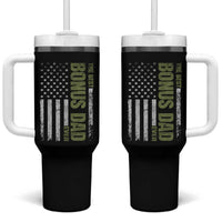 Bonus Dad Tumbler With Handle American Flag Best Bonus Dad Ever Fathers Day