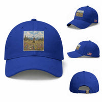 Retro Bigfoot Wildflower Baseball Cap Vintage Sasquatch Funny Cryptid
