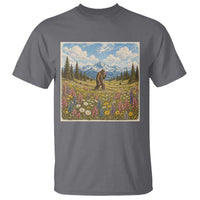 Retro Bigfoot Wildflower T Shirt Vintage Sasquatch Funny Cryptid