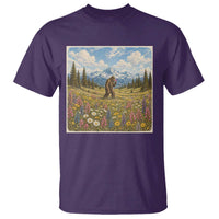 Retro Bigfoot Wildflower T Shirt Vintage Sasquatch Funny Cryptid