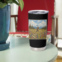 Retro Bigfoot Wildflower Tumbler Cup Vintage Sasquatch Funny Cryptid