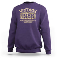 40th Birthday Gift For Men Sweatshirt Retro Camo 1986 Weird Being The Same Age As Old People