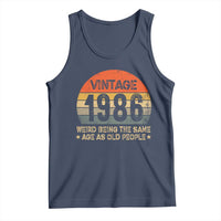 40th Birthday Tank Top Retro 1986 Weird Being The Same Age As Old People