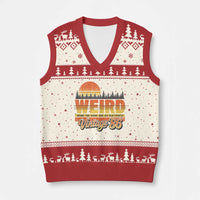 Funny 40th Birthday V-Neck Knit Sweater Vest Retro 1986 Weird Being The Same Age As Old People