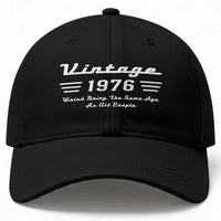 Vintage 50th Birthday Baseball Cap 50yr 1976 Weird Being The Same Age As Old People