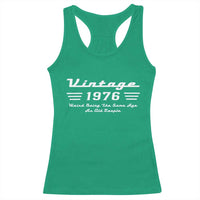 Vintage 50th Birthday Racerback Tank Top 50yr 1976 Weird Being The Same Age As Old People