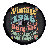 Funny 40th Birthday Spare Tire Cover Retro Groovy 1986 Weird Being The Same Age As Old People