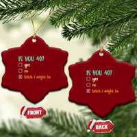 40th Birthday Ceramic Ornament Funny Is You 40 Gift Idea 40 Year Old