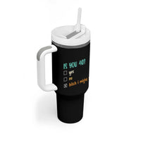 40th Birthday Tumbler With Handle Funny Is You 40 Gift Idea 40 Year Old