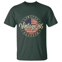 Vintage 1986 Stamp T Shirt Funny 40th Birthday USA Flag 40 Year Old Bday