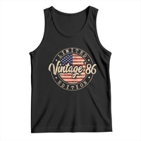 Vintage 1986 Stamp Tank Top Funny 40th Birthday USA Flag 40 Year Old Bday
