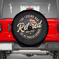 Retired 2026 Spare Tire Cover Funny Retirement US Flag Retired Not My Problems Anymore