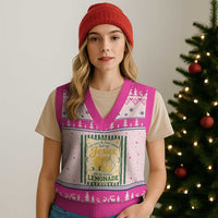 Jesus Lemonade V-Neck Knit Sweater Vest Funny Christian Life Gave Me Lemons But My Jesus Makes Lemonade