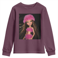 Funny Disgusting Doll Face Meme Youth Sweatshirt Expression Hilarious Sarcastic