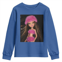 Funny Disgusting Doll Face Meme Youth Sweatshirt Expression Hilarious Sarcastic