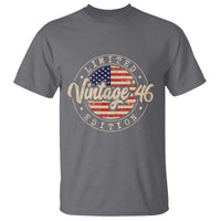 Vintage 1946 Stamp T Shirt Funny 80th Birthday USA Flag 80 Year Old Bday