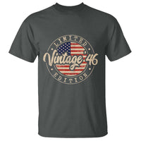 Vintage 1946 Stamp T Shirt Funny 80th Birthday USA Flag 80 Year Old Bday