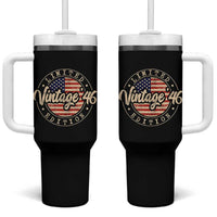 Vintage 1946 Stamp Tumbler With Handle Funny 80th Birthday USA Flag 80 Year Old Bday