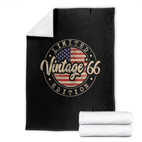 Vintage 1966 Stamp Throw Blanket Funny 60th Birthday USA Flag 60 Year Old Bday