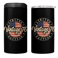 Vintage 1976 Stamp 4 in 1 Can Cooler Tumbler Funny 50th Birthday USA Flag 50 Year Old Bday